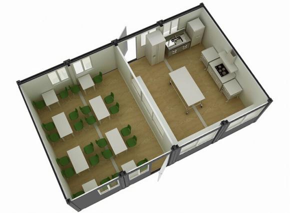 Sound Insulation Shipping Container Classrooms , Detachable Prefab Shipping