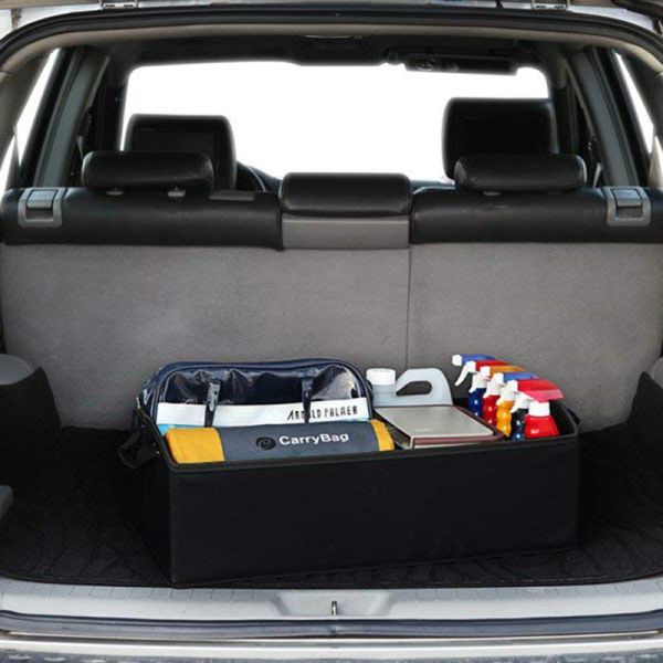 Collapsible Car Trunk Organizer , Polyester Material Car Trunk Storage Box