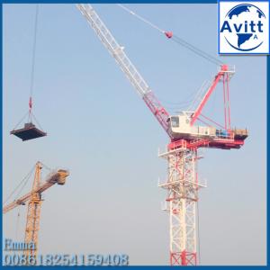 China D4522 1.6*3m Mast Luffing Tower Crane 6tons Load Capacity Mast Height 25.5m factory