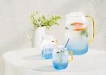 Large Capacity Cold Water Carafe Pot Blue Color With Silicone Cap Wear