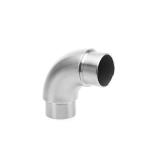 304 316 Stainless Steel Railing Components , 90 Degree Brushed Flush Elbow
