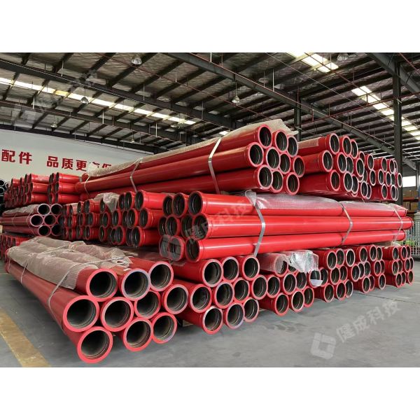 DN125 Concrete Pump Pipe ST52 Flange Connection 1 Year Warranty