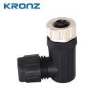 Industrial M12 Fielded-wirable Connector Resistance ≤5mΩ 4 Pin Outlet Diameter 4