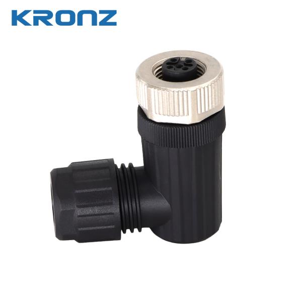 Industrial M12 Fielded-wirable Connector Resistance ≤5mΩ 4 Pin Outlet Diameter 4