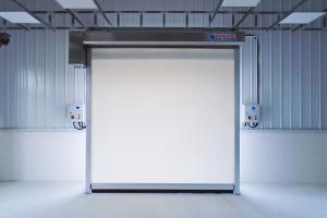 China 1.5mm PVC Window Galvanized Steel Frame Industrial High Speed Door For Workshop factory