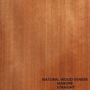China 0.5mm Musical Instruments Africa Natural Makore Wood Veneer Straight Grain Grade AAA factory