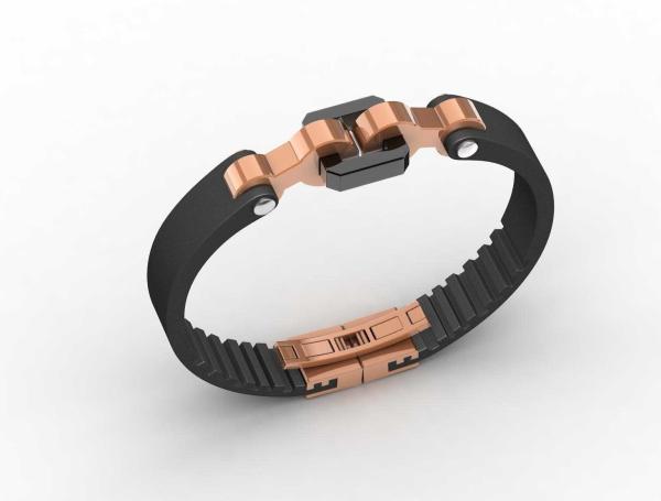 Top Quality Europe Fashion Stainless Steel Genuine Leather Silicone Bangle