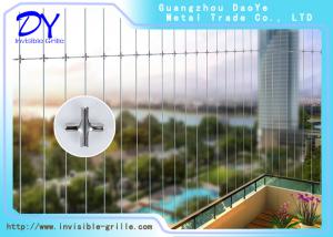China 6m Long Slope Protection Stainless Steel Cables Invisible Balcony Grill factory