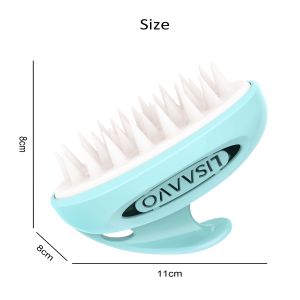 Blue Easy Clean Scalp Massager With 3 Interchangeable Scrubbers