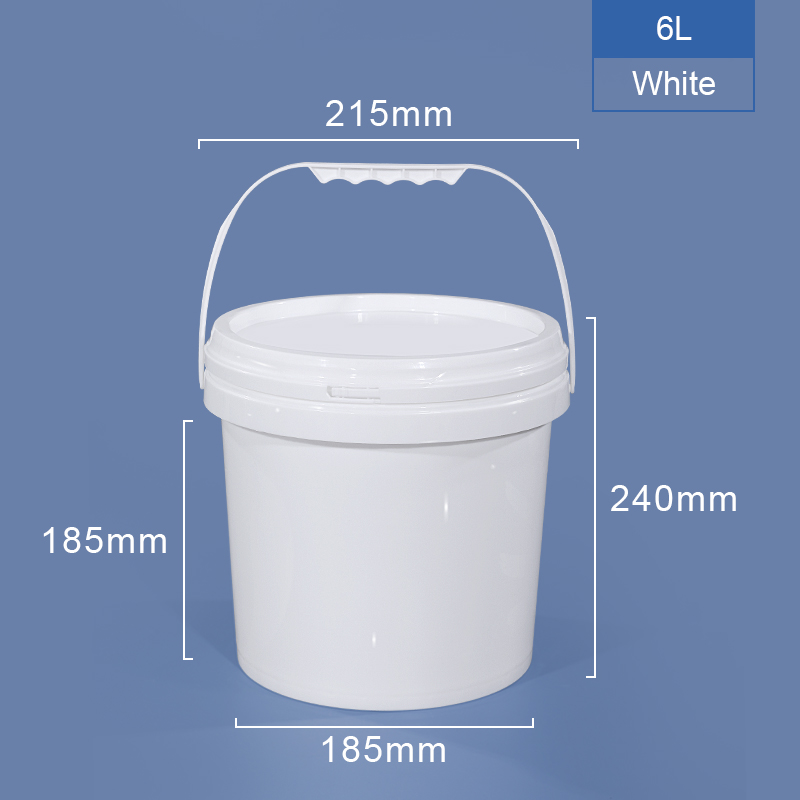 liquid fertilizer PP Round Plastic Bucket With Lid Handle Printing with Heat Transfer