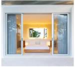 PVC / UPVC Tempered Glass Sliding Door Standard White Glass Indoor Sliding Doors