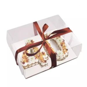 China White Pink Paperboard Insert Clear PET Transparent Packaging Box factory