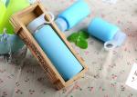 Blue Glass Water Bottle With Silicone Sleeve Heat Resistant Feature