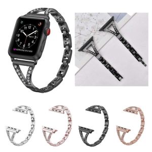 Apple Huawei Watch Strap Herringbone Diamond Metal