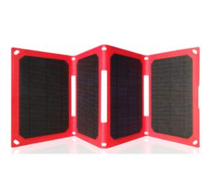 China Waterproof IPX5 Portable Solar Panel 28w Super Slim ETFE USB Solar Charger factory