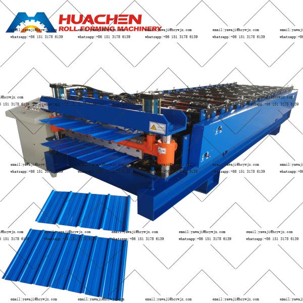 China Roof Sheet Double Deck Roll Forming Machine China factory