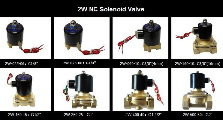 2W NC NO Stainless Steel 12v Diesel Fuel Water Solenoid Valve