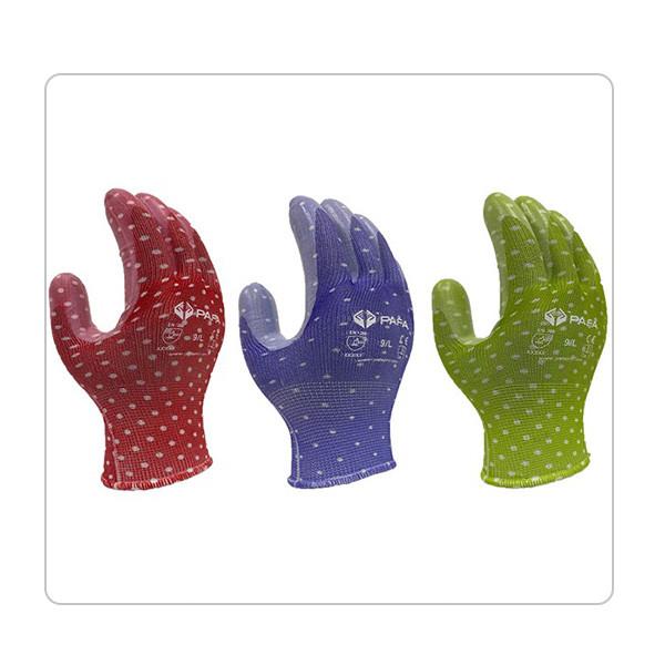 Gardening Gloves Flower Pattern Smooth Nitrile 28cm EN388 4121X Hand Safety