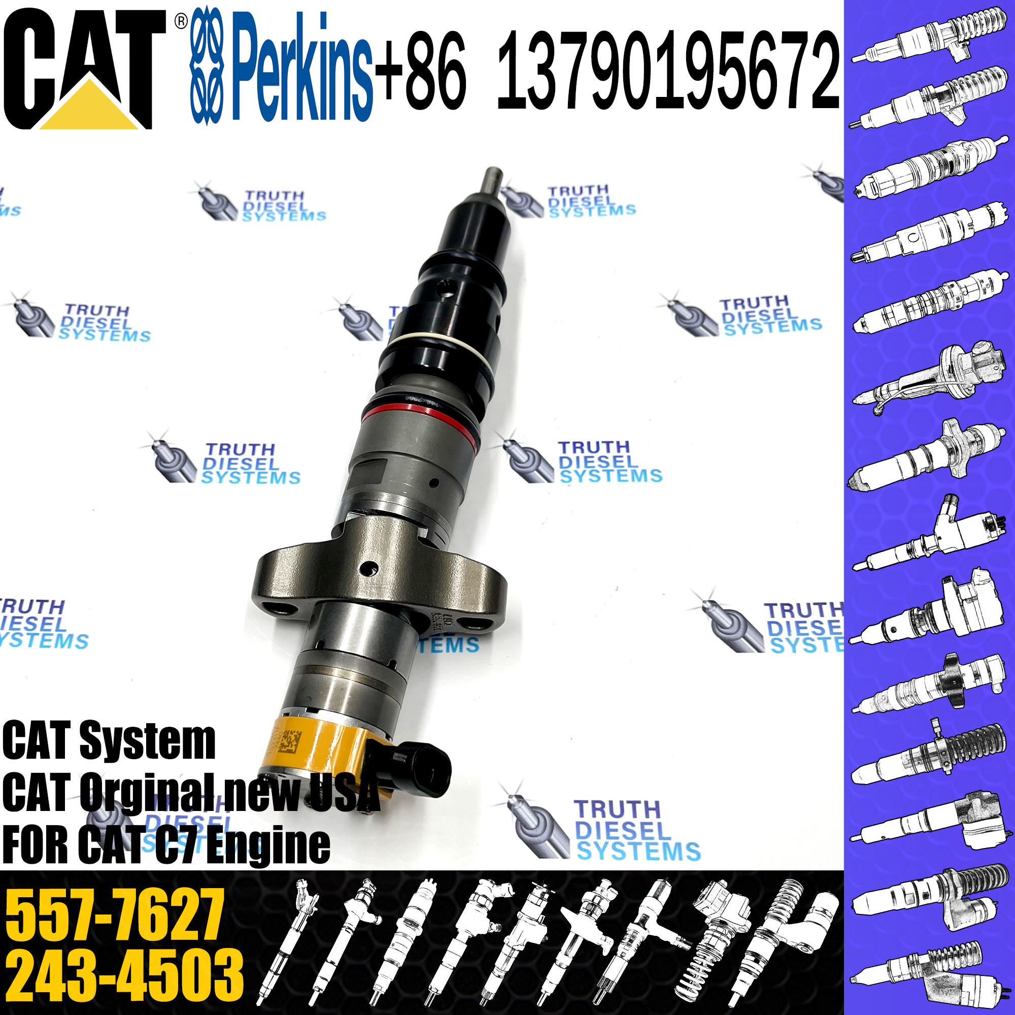 C7 C9 Fuel Injector 387-9427 557-7627 293-4071 295-1411 293-4573 10R-4763 20R-8059 20R-8057 For Caterpillar Excavator
