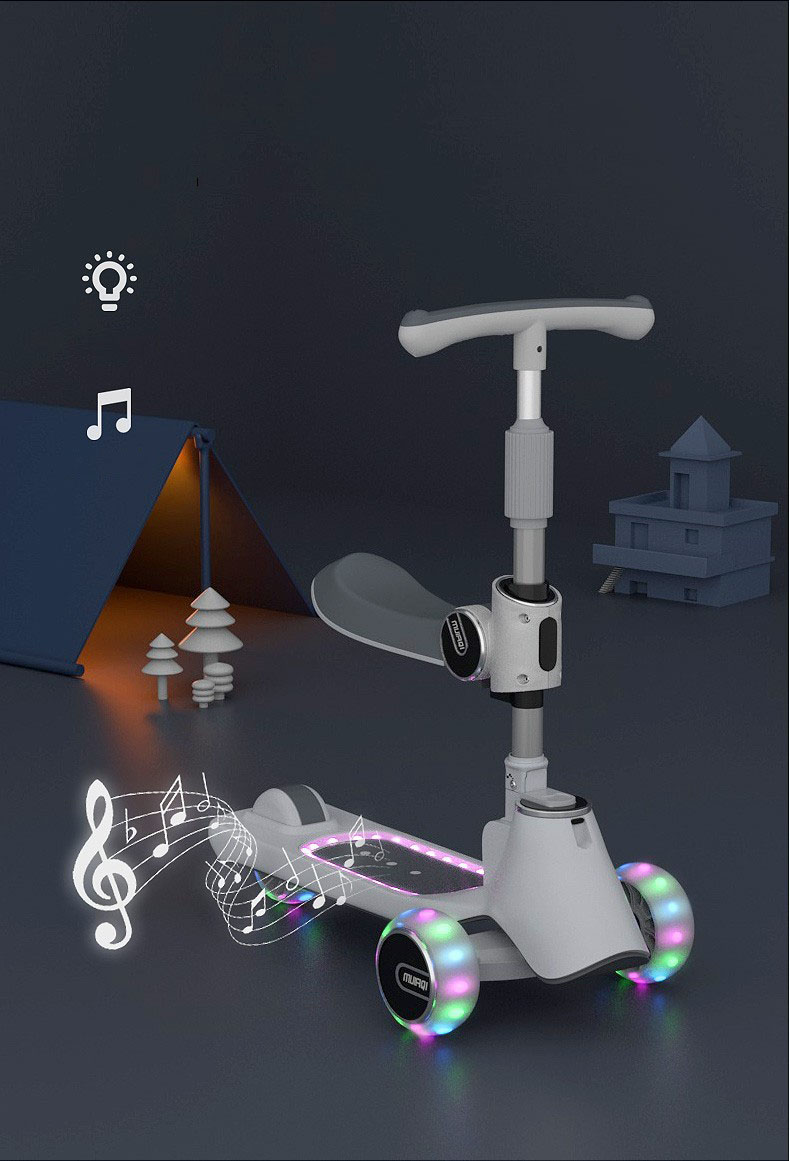 Multi-function Three-in-one Children's Scooter for Kids' Toy Manpower Car and Swing Car