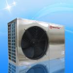 Stainless steel air source heat pump , heating water , heat house , save power ,