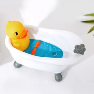 China Bathtub Shape PVC Plastic Toys Soap Dish OEM Non Phthalate Pvc Material factory