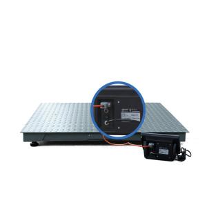 China Blue Floor Weighing Scales 1 Ton Commercial Rechargeable 6V/4AH Battery factory