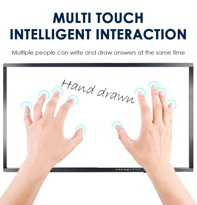 Smart Black Board 65 Inch Interactive Touch Screen 20 Point IR Touch