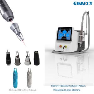 China 1000W Picosecond Laser Machine 110V / 220V Adjustable Spot Size 2-10mm For Tattoo Removal factory