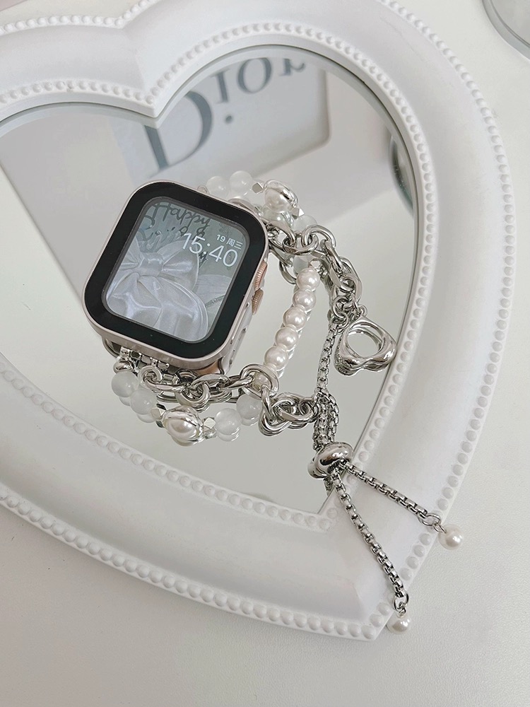 Stainless Steel Jewelry Band for Apple Watch 38mm Series 8 7 6 5 4 3 2 Smart Watch