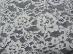 White Bridal Corded Lace Fabric Knitted Cotton Nylon Rayon Lace For Clothing