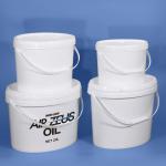White Plastic Oval 5 Gallon Polypropylene Buckets Ice Cream Wine food Tub