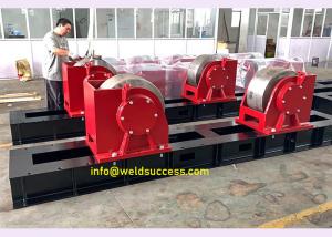 China Steel Wheel Tank 100t Pipe Welding Rotator With Hand Box And Foot Pedal factory