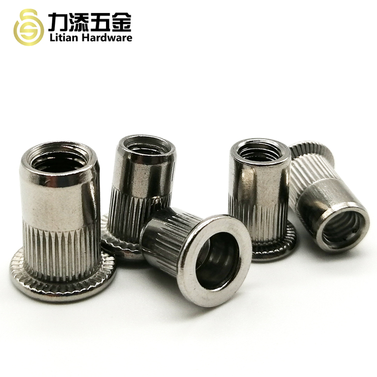 Cold Galvanized Blind Rivet Nuts , Flat Head Rivet Nut M8 M10