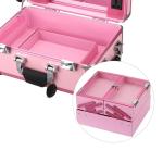 OEM ODM Pink Cosmetic Beauty Case , Professional Makeup Cases On Wheels
