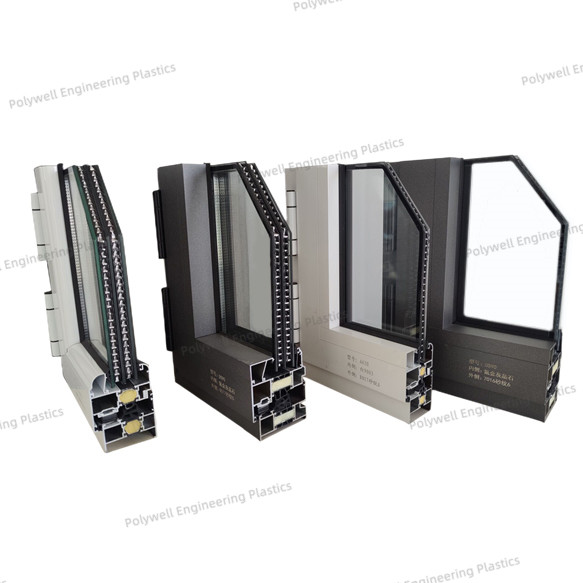 Thermal Break Strips Aluminum Folding System Window Super Hardness Double Glazed Profile