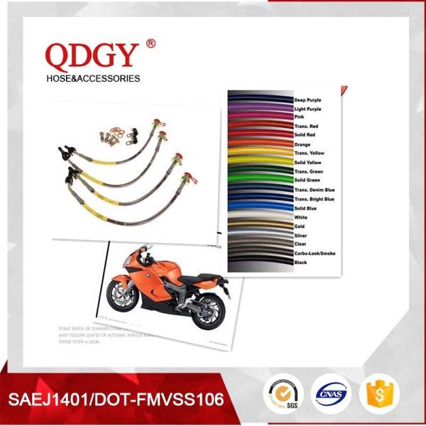 Stainless steel braided brake hose is widely used for any auto, motorcycle,