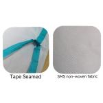 Disposable Protective SMS Nonwoven Coverall with Heat Taped Seam and Stick Strip