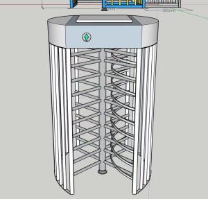 China Access Control Pedestrian Full Height Turnstiles For Construction Site factory