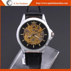 China WN11 WINNER Watches for Man Men's Mechanical Watch Mechanic Movement Leather Vintage Watch factory
