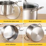 Kitchen Hot Fashion Silver Cooking Soup Pot 410 Stainless Steel Steamer Pot