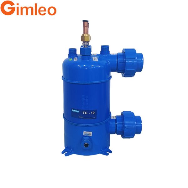 China Corrosion-Resistant Chiller Heat Exchanger With Screwed Titanium Tube And PVC Shell For Aquarium MHTA-1 factory