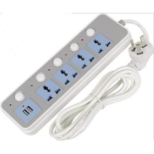 Multi - Function Mountable Power Strip Independent Switch Plug - In Smart USB