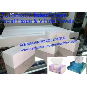 High Speed V Fold Napkin Machine , Automatic Interfold Napkin Machine