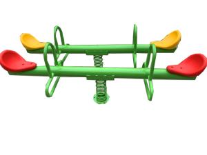 China Seesaw Plastic Seat Preschool Play Equipment Outdoor Galvanized Steel factory