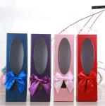 White Cardboard Luxury Paper Gift Box Flower Packing With Pvc Window