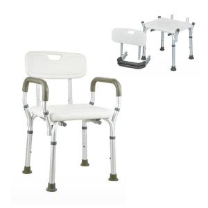China Elderly Square Seat Bathroom Shower Chair Bath Seat with Back factory