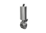 Pneumatic Actuated Sanitary Ss Butterfly Valve , Butt - Weld Air Actuated
