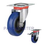 125mm Industrial Caster Wheels 150Kg Super Elastic Rubber Wheels