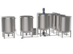 Hydraulic Lifting Vacuum Emulsifier Homogenizer 316/304 Stainless Steel Material